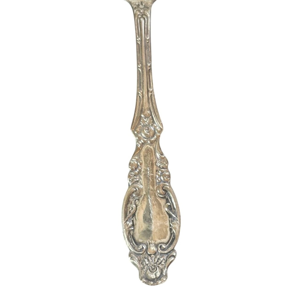 Benedict Mfg Co A1 Silver Plate Teaspoons Set of 5 Ornate Floral 4.5" Spoons - Picture 6 of 7